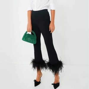 Tuckernuck Black Feather Trim Pants XS worn once!